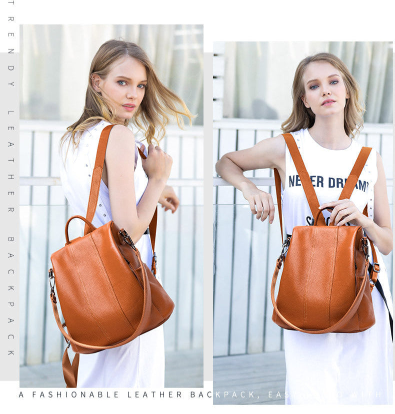 Vero 314 Hakiki Deri Kadın Sırt Çantası