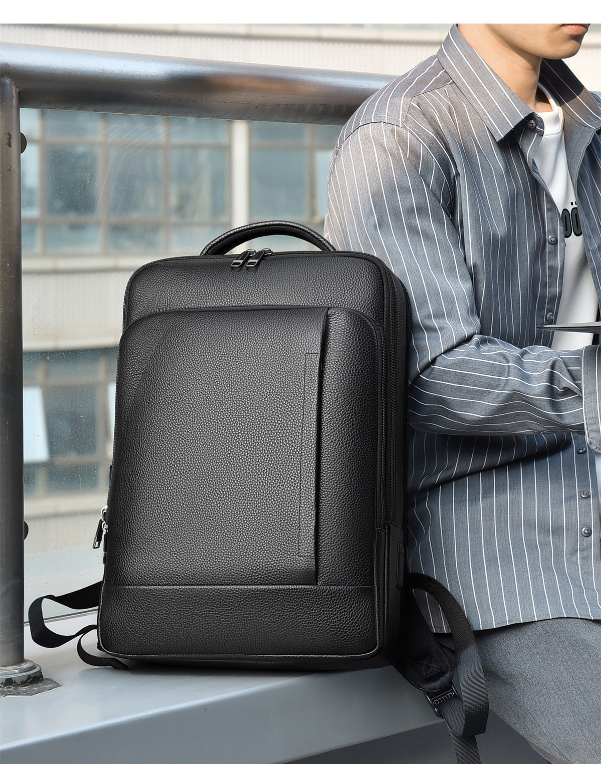 Monza 305 Hakiki Deri Erkek Sırt Çantası