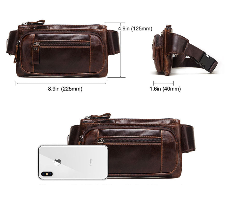 Monza 204 Erkek Hakiki Deri Minimal Çapraz Çanta