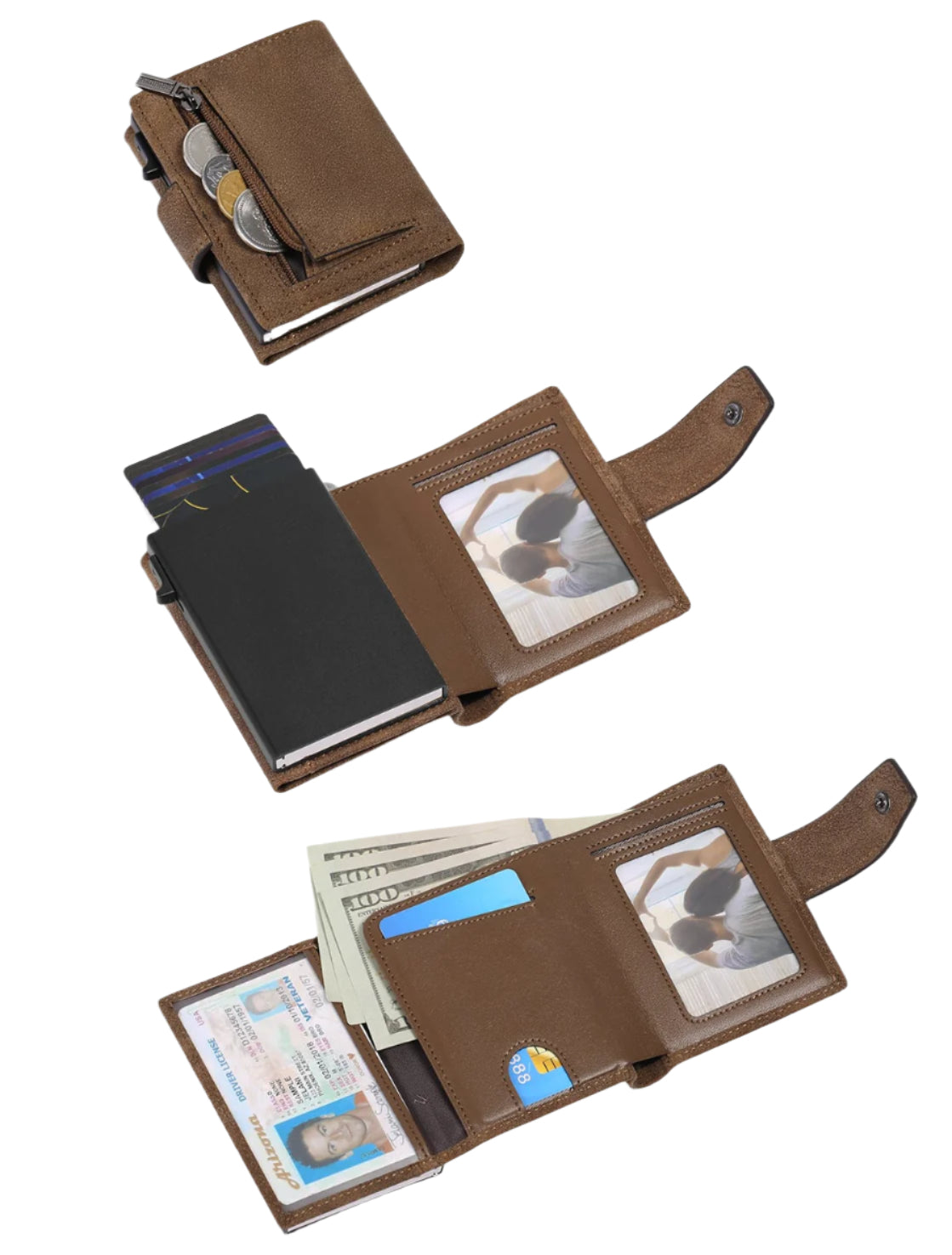 Monza 813 Hakiki Deri Mekanizmalı Erkek Cüzdanı