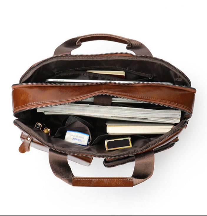 Monza 024 Erkek Hakiki Deri Laptop Çantası