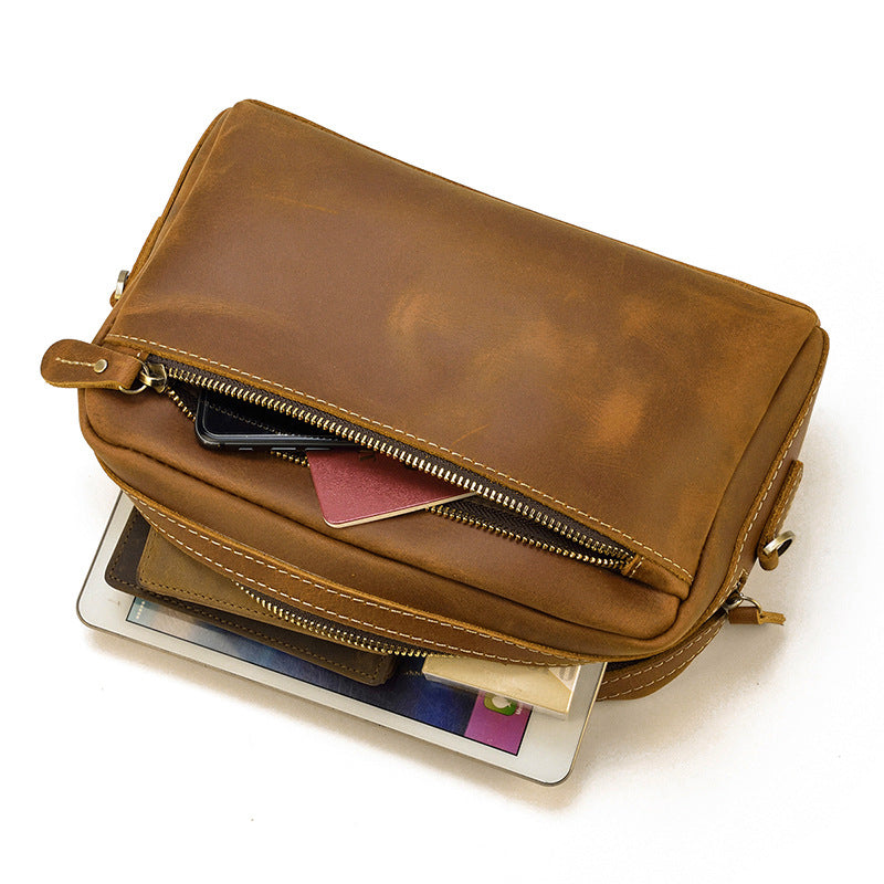 Monza 606 Hakiki Deri El Çantası