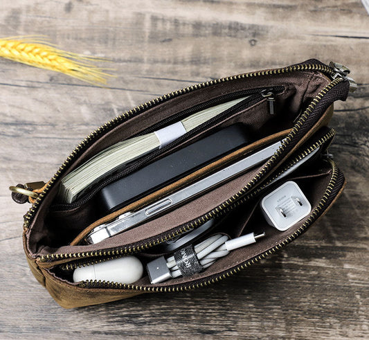 Monza 604 Hakiki Deri El Çantası