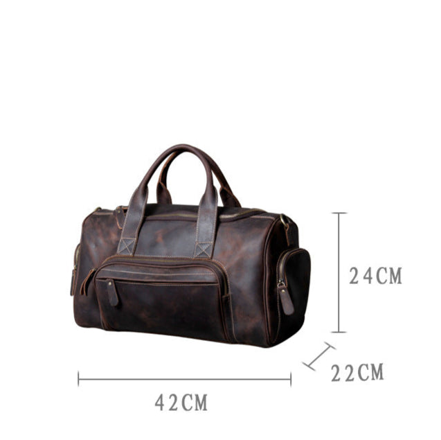 Monza 703 Hakiki Deri Seyahat Çantası