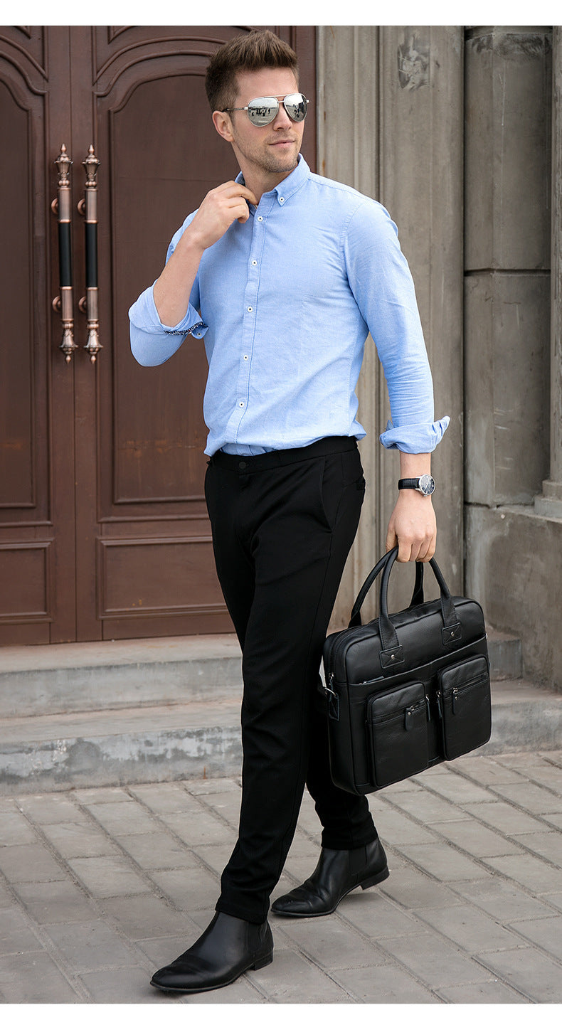 Monza 028 Erkek Hakiki Deri Notebook Çantası