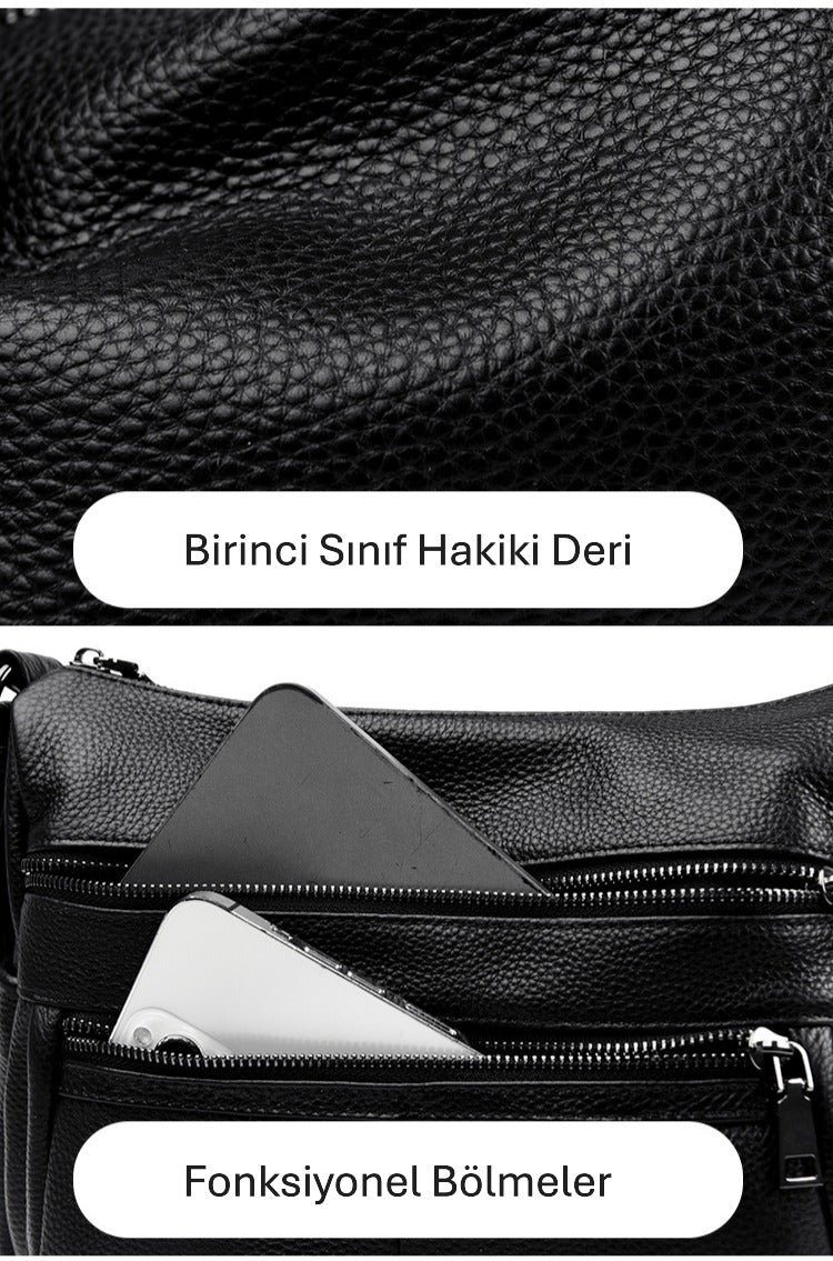 Vero 209 Hakiki Deri Kadın Omuz Çantası