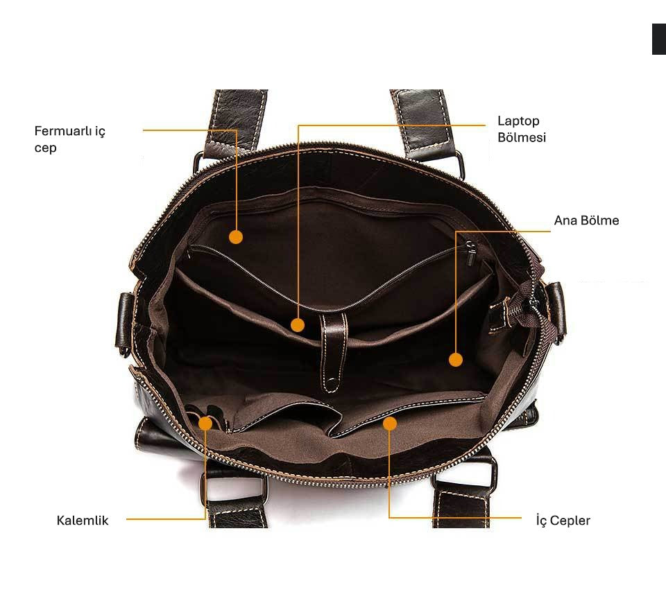 Monza 030 Erkek Hakiki Deri Evrak Çantası