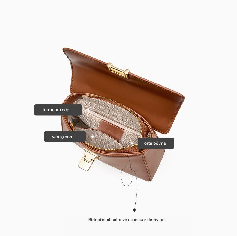 Vero 028 Hakiki Deri Kadın Çantası