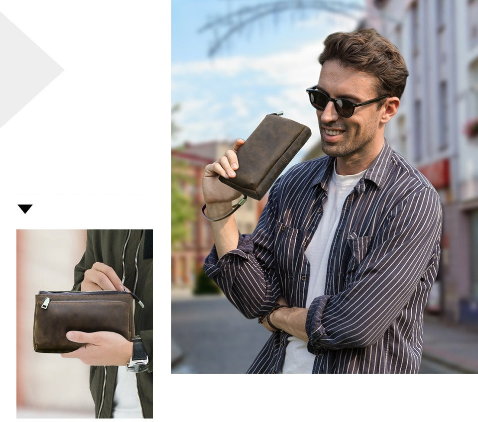 Monza 604 Hakiki Deri El Çantası