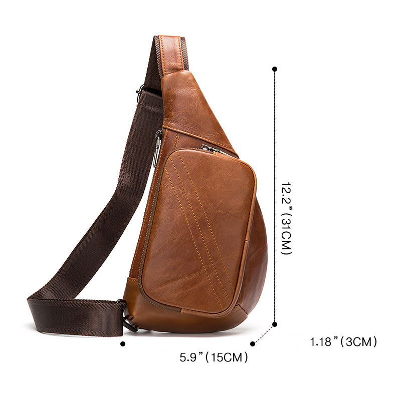 Monza 206 Hakiki Deri Erkek Çapraz Çanta